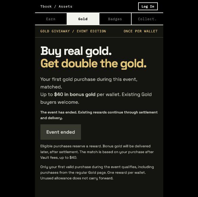 Gold purchase matching rules